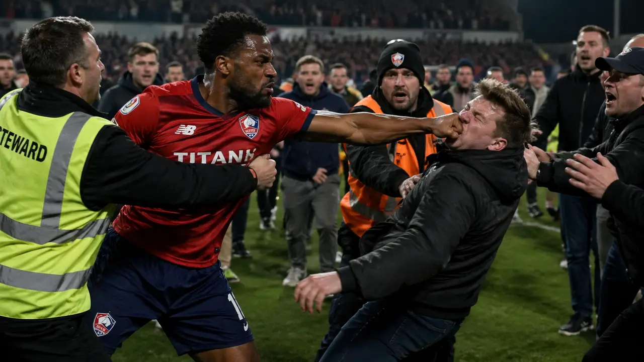 الدرجة الخامسة.. لاعب في الدوري الإنجليزي يسدد لكمة لمشجع!